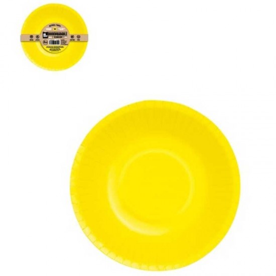 Κίτρινα Μπολ Χάρτινα 350ml (6 τεμ)