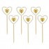 Οδοντογλυφίδες χρυσές Καρδιές (6 τεμ)