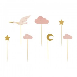 Οδοντογλυφίδες πάρτυ ροζ Πελαργός (7 τεμ) Οδοντογλυφίδες πάρτυ ροζ Πελαργός (7 τεμ)