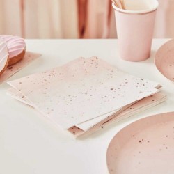 Όμπρε Χαρτοπετσέτες με Rosegold σταγόνες (16 τεμ) Όμπρε Χαρτοπετσέτες με Rosegold σταγόνες (16 τεμ)