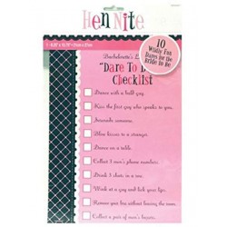 Παιχνίδι "Dare to do it Checklist" για Bachelor party Παιχνίδι "Dare to do it Checklist" για Bachelor party