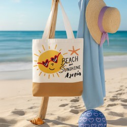 Πάνινη Τσάντα Ώμου - Beach And Sunshine Πάνινη Τσάντα Ώμου - Beach And Sunshine