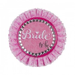Παράσημο Ροζ με δαντέλα "Bride to be Παράσημο Ροζ με δαντέλα "Bride to be