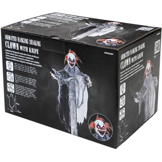 Φιγούρα Halloween - Κρεμαστός Κλόουν με φως και ήχο Φιγούρα Halloween - Κρεμαστός Κλόουν με φως και ήχο