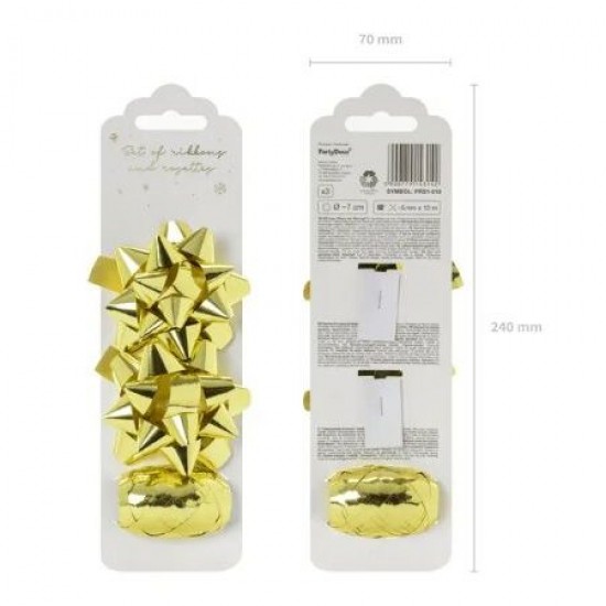 Φιόγκοι Συσκευασίας - Χρυσό Μεταλιζέ (3 τεμ) Φιόγκοι Συσκευασίας - Χρυσό Μεταλιζέ (3 τεμ)