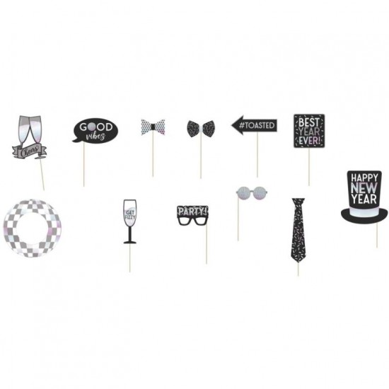 Photo booth Props Happy New Year (10 τεμ)