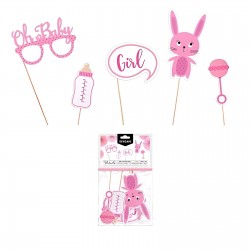 PhotoBooth Props Baby Girl (5 τεμ) PhotoBooth Props Baby Girl (5 τεμ)