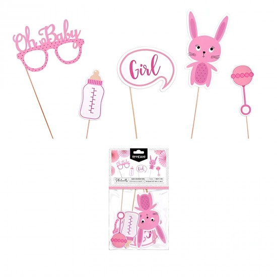 PhotoBooth Props Baby Girl (5 τεμ)
