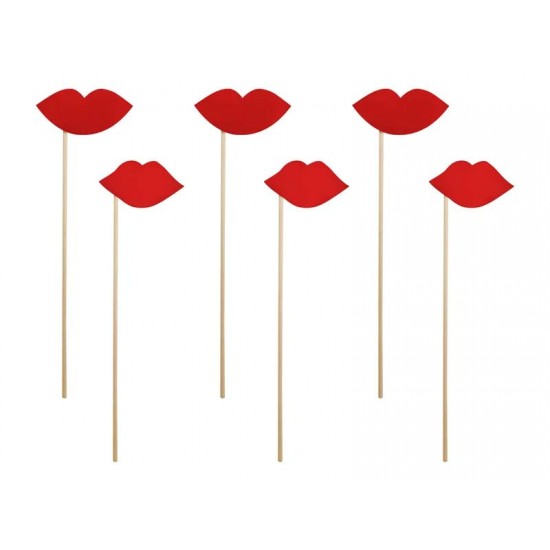 Photobooth Props Χείλη (6 τεμ)
