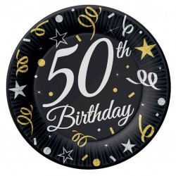 Πιάτα γλυκού 50th Birthday (6 τεμ) Πιάτα γλυκού 50th Birthday (6 τεμ)