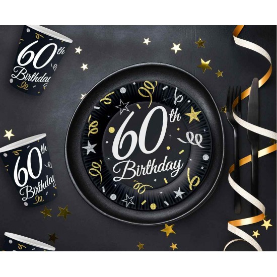 Πιάτα γλυκού 60th Birthday (6 τεμ)