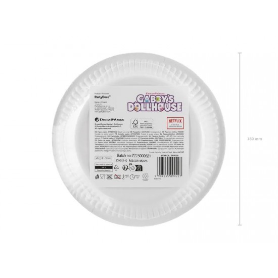 Πιάτα Γλυκού - Gabby's Dollhouse (6τεμ)