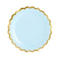 Πιάτα γλυκού Γαλάζιο με χρυσό (6 τεμ) Πιάτα γλυκού Γαλάζιο με χρυσό (6 τεμ)