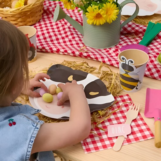 Πιάτα γλυκού Ζωάκια της Φάρμας 3D (6 τεμ)