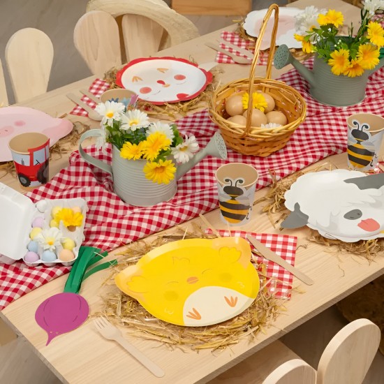 Πιάτα γλυκού Ζωάκια της Φάρμας 3D (6 τεμ)