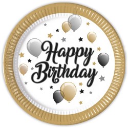 Πιάτα Happy Birthday Χρυσό (8 τεμ) Πιάτα Happy Birthday Χρυσό (8 τεμ)