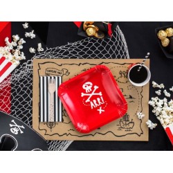 Πιάτα κόκκινα Πειρατές - Arr (8 τεμ)