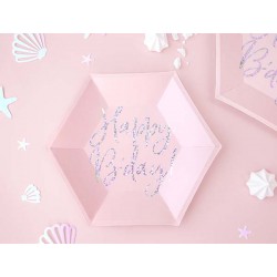 Πιάτα πάρτυ απαλό ροζ "Happy Birthday" (6 τεμ) Πιάτα πάρτυ απαλό ροζ "Happy Birthday" (6 τεμ)