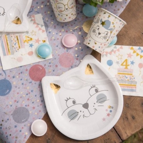 Πιάτα πάρτυ Γατούλα (10 τεμ)