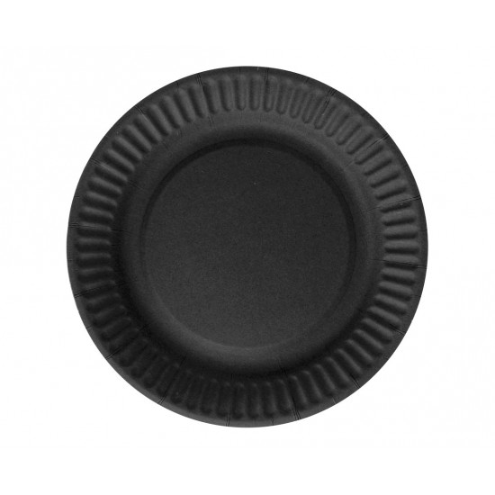 Πιάτα πάρτυ Μαύρα (6 τεμ)