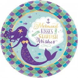 Πιάτα πάρτυ Mermaid Wishes (8 τεμ) Πιάτα πάρτυ Mermaid Wishes (8 τεμ)