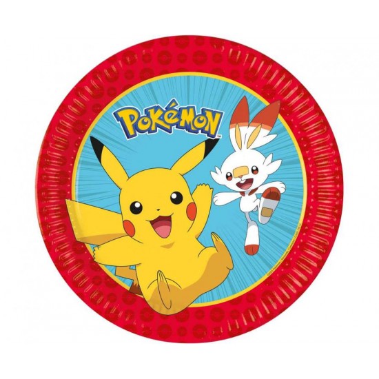 Χάρτινα Πιάτα φαγητού - Pokemon (8 τεμ)