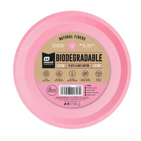 Πιάτα πάρτυ Ροζ παστέλ (12 τεμ)