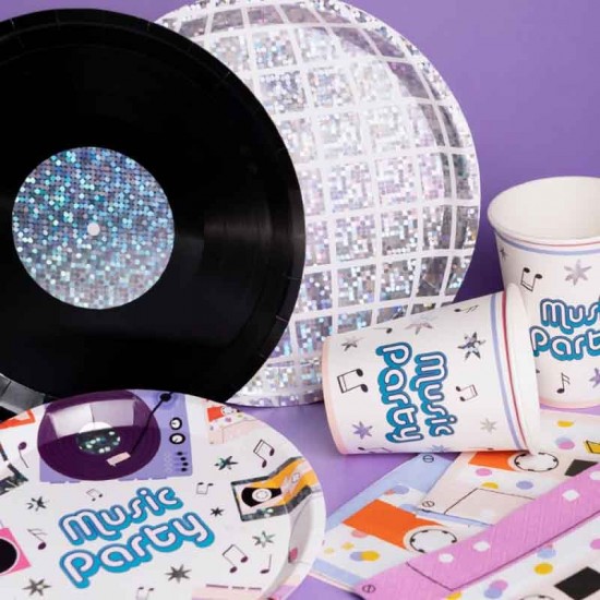 Χάρτινα Πιάτα - Disco Party (6 τεμ)