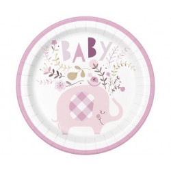 Πιάτα φαγητού Ελεφαντάκι ροζ (8 τεμ) Πιάτα φαγητού Ελεφαντάκι ροζ (8 τεμ)