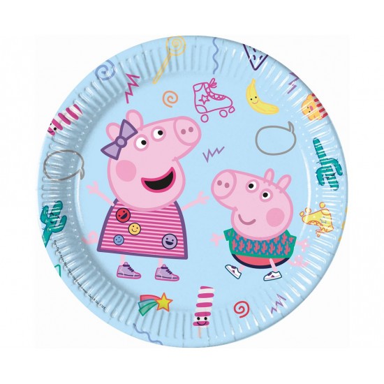 Πιάτα φαγητού Πέππα το Γουρουνάκι (8 τεμ)