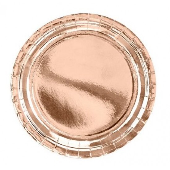 Πιάτα φαγητού Ροζ-Χρυσό (6 τεμ)