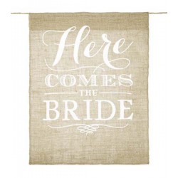 Πινακίδα γάμου "Here comes the bride" Πινακίδα γάμου "Here comes the bride"