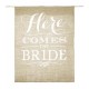 Πινακίδα γάμου "Here comes the bride"