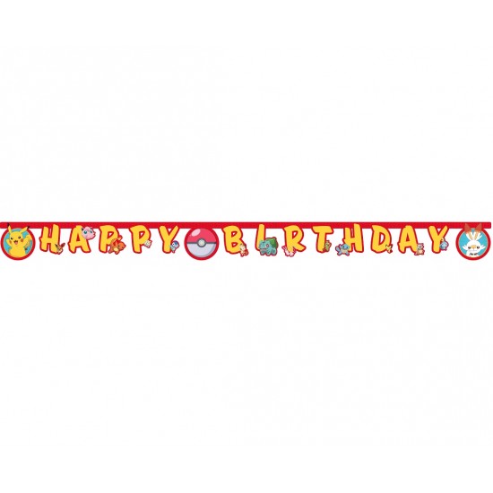 Pokemon Γιρλάντα "Happy Birthday"