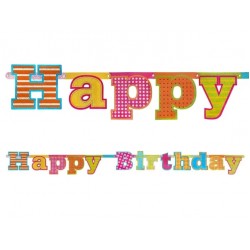 Πολύχρωμο holographic μπάνερ Happy Birthday Πολύχρωμο holographic μπάνερ Happy Birthday