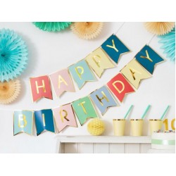 Πολύχρωμο μπάνερ Happy Birthday (175cm)