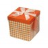 Πορτοκαλί Κουτί δώρου καρό