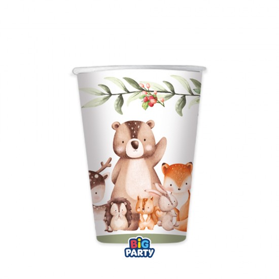 Ποτήρια Χάρτινα - Ζώα Του Δάσους (6 τεμ)