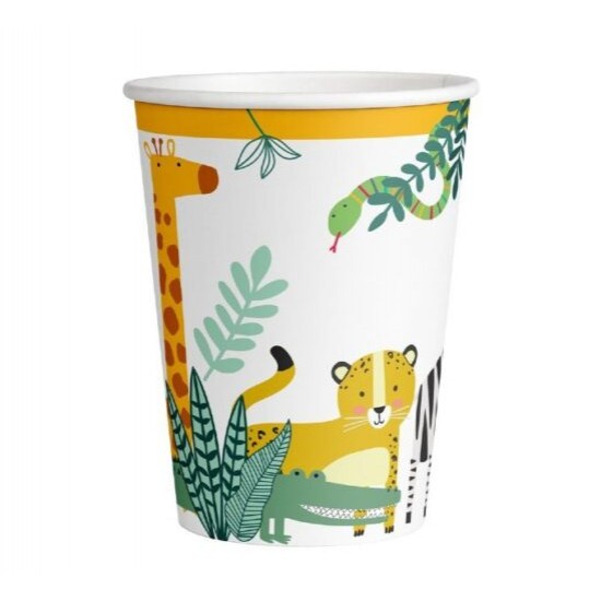 Ποτήρια χάρτινα Ζώα Ζούγκλας Get Wild (8 τεμ)