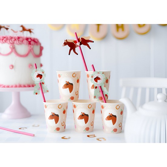 Ποτήρια πάρτυ Άλογο Vintage (6 τεμ)