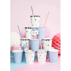 Ποτήρια πάρτυ λευκά με αστεράκια (6 τεμ) Ποτήρια πάρτυ λευκά με αστεράκια (6 τεμ)