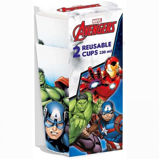 Επαναχρησιμοποιούμενα Ποτήρια Avengers Marvel (2 τεμ) Επαναχρησιμοποιούμενα Ποτήρια Avengers Marvel (2 τεμ)