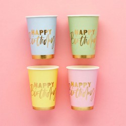 Ποτήρια πάρτυ Pastel Birthday (8 τεμ) Ποτήρια πάρτυ Pastel Birthday (8 τεμ)