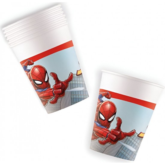 Ποτήρια πάρτυ Spiderman - Crime Fighter (8 τεμ)