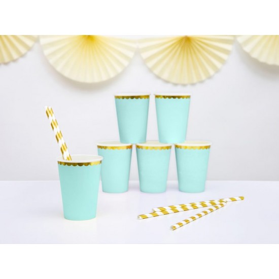 Ποτήρια πάρτυ Βεραμάν με χρυσό (6 τεμ)