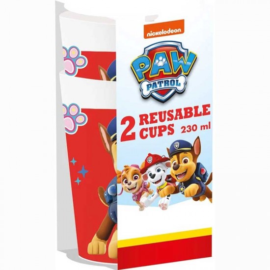 Ποτήρια πολλαπλών χρήσεων Paw Patrol (2 τεμ)