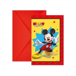 Προσκλήσεις πάρτυ Mickey με φάκελο (6 τεμ) Προσκλήσεις πάρτυ Mickey με φάκελο (6 τεμ)