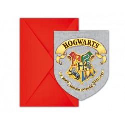 Προσκλήσεις πάρτυ Harry Potter - Οίκοι Hogwards (6 τεμ)
