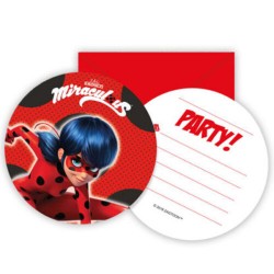 Προσκλήσεις πάρτυ με Φάκελο Miraculous Ladybug (6 τεμ) Προσκλήσεις πάρτυ με Φάκελο Miraculous Ladybug (6 τεμ)