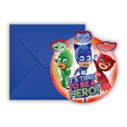 Προσκλήσεις πάρτυ με Φάκελο Pj Masks (6 τεμ) Προσκλήσεις πάρτυ με Φάκελο Pj Masks (6 τεμ)